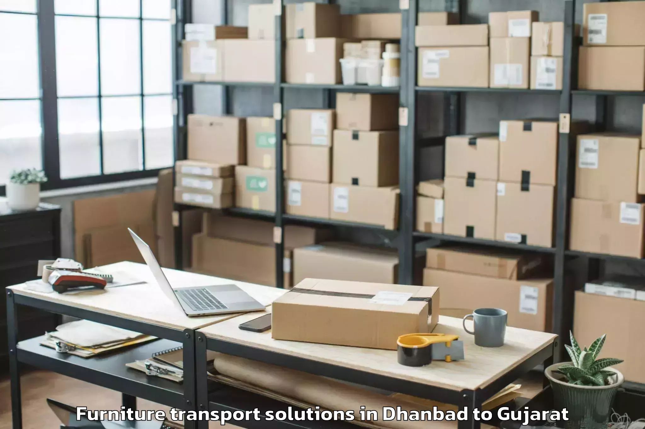 Expert Dhanbad to Bhatiya Furniture Transport Solutions